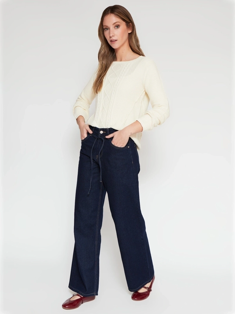 SWEATER MUJER BARBADOS TRENZADO ALGODÓN - 4