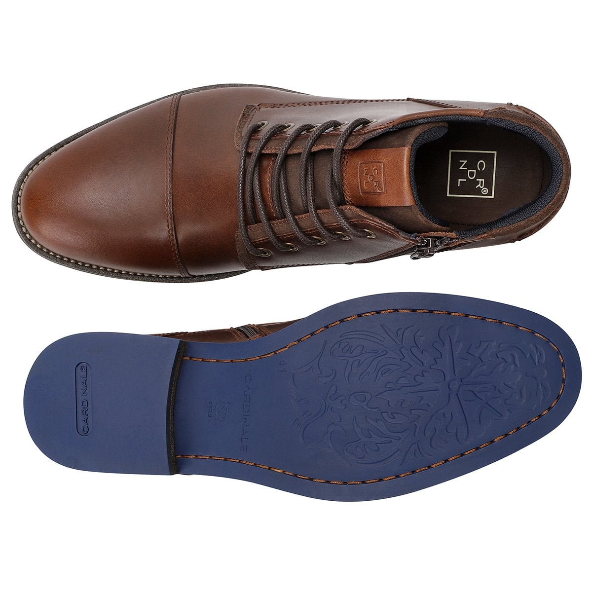 BOTINES CUERO HOMBRE CARDINALE CAFÉ DENIZEN - 4