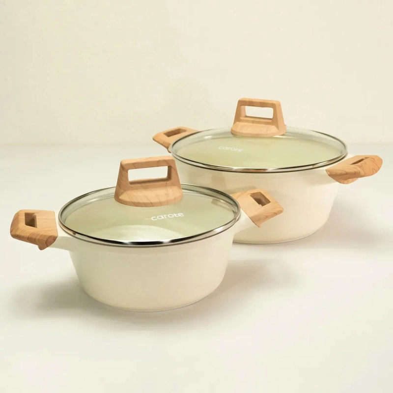 BATERÍA DE COCINA CAROTE 11 PZS BLANCO CREMA - 4