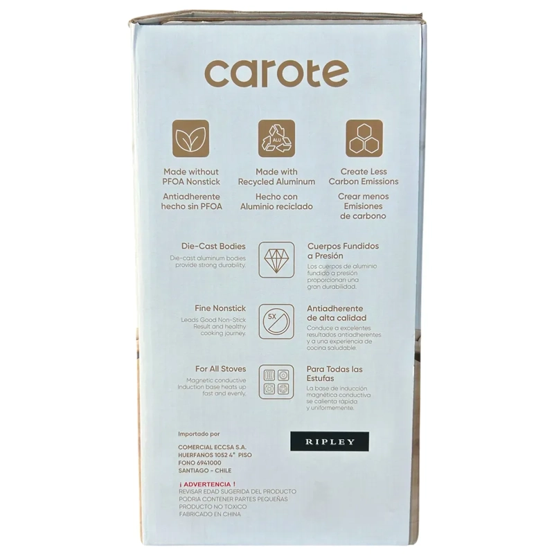 BATERÍA DE COCINA CAROTE 11 PZS BLANCO CREMA - 10