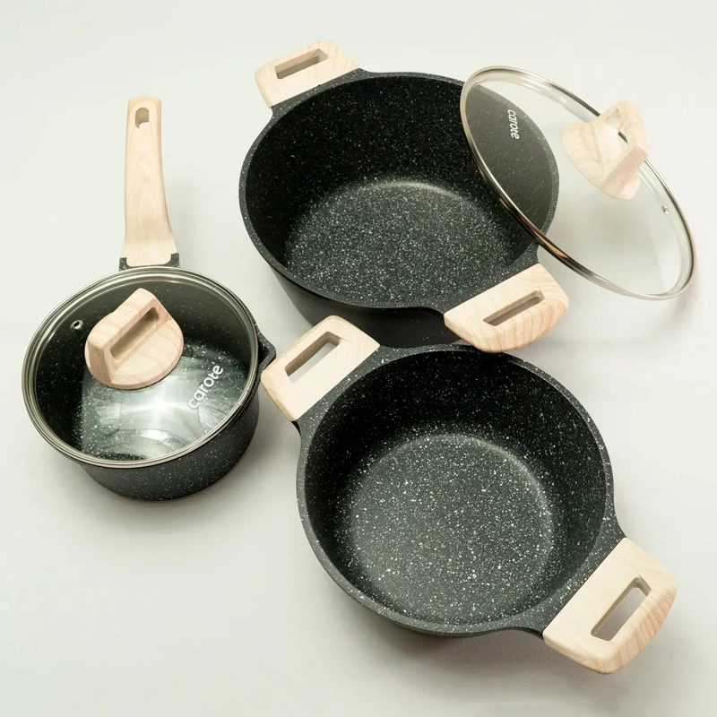BATERÍA DE COCINA CAROTE 11 PZS GRANITO NEGRO - 5