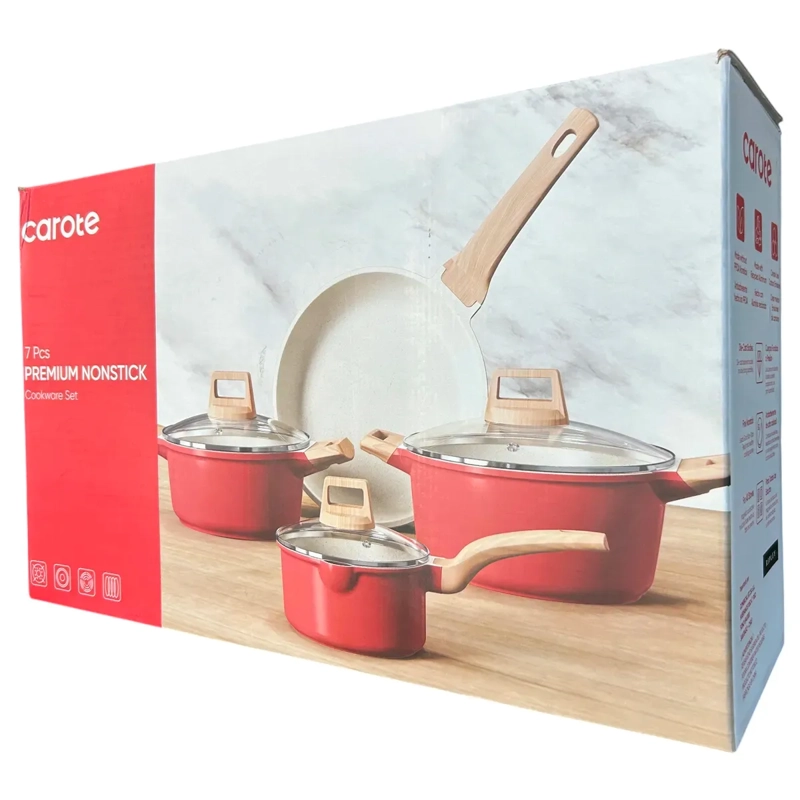 BATERÍA DE COCINA CAROTE 7 PZS BURDEO - 9