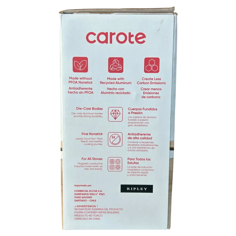 BATERÍA DE COCINA CAROTE 7 PZS BURDEO - 10