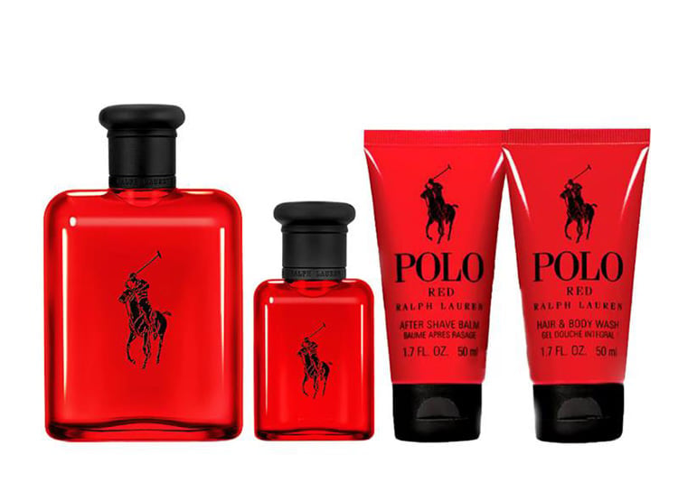 PERFUME RALPH LAUREN POLO RED HOMBRE EDT 125 ML + 40 ML + GEL DE DUCHA + AFTER SHAVE - 1