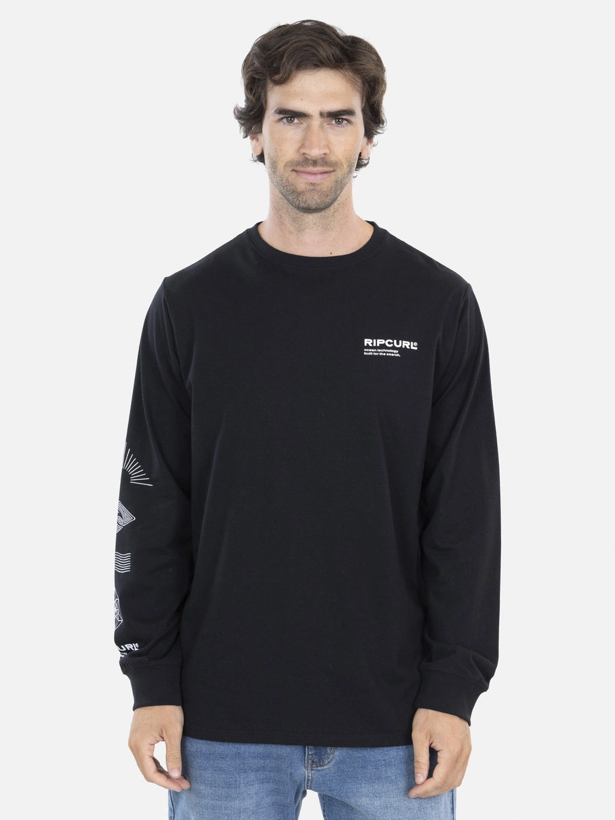 POLERA MANGA LARGA HOMBRE RIP CURL NEGRO - 2