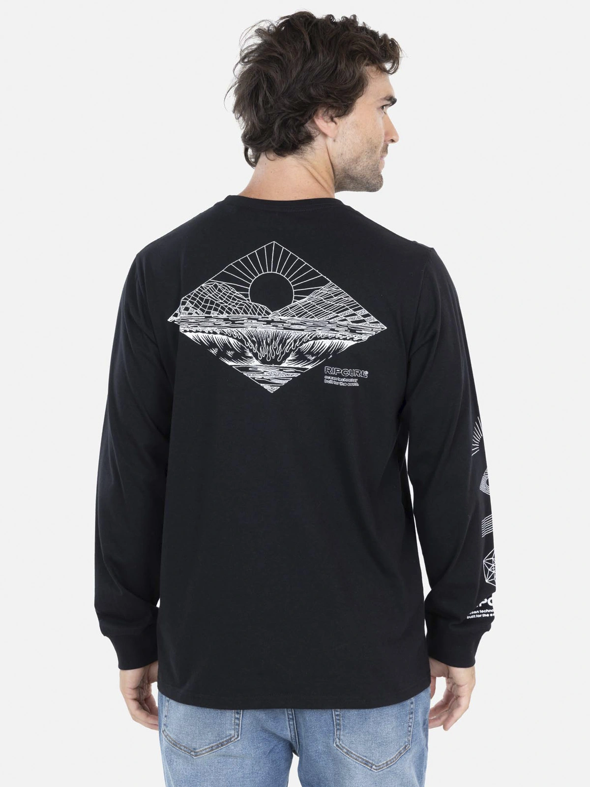 POLERA MANGA LARGA HOMBRE RIP CURL NEGRO - 3