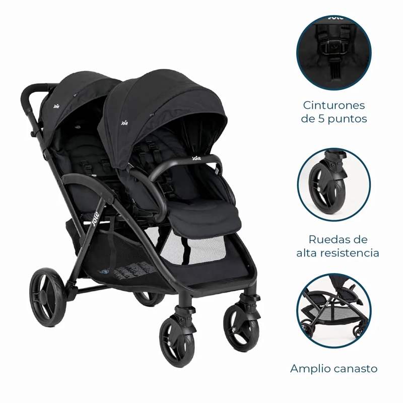COCHE PASEO JOIE JO420S1424S NEGRO EVALITE DUO SHALE - 2