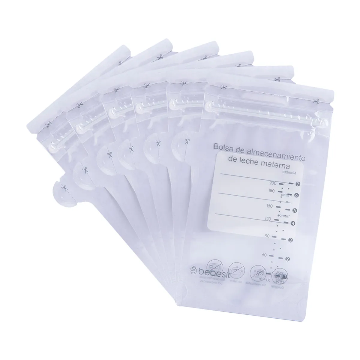 PACK BEBESIT BB001016180 30 BOLSAS ALMACENAMIENTO LECHE MATERNA 200ML - 1