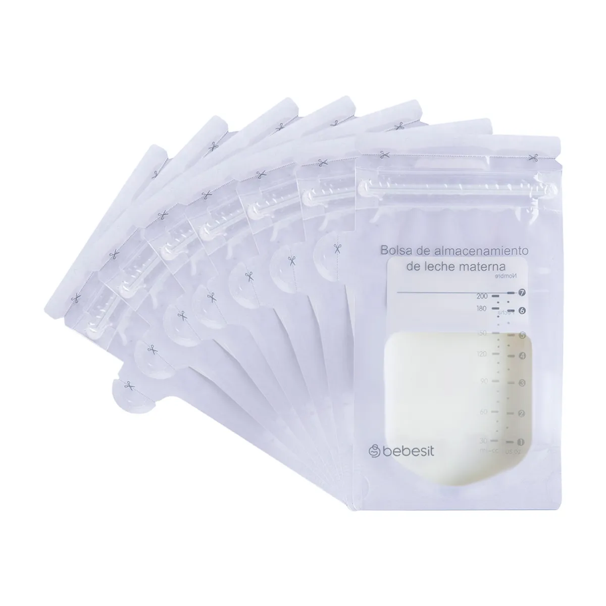 PACK BEBESIT BB001016180 30 BOLSAS ALMACENAMIENTO LECHE MATERNA 200ML - 8