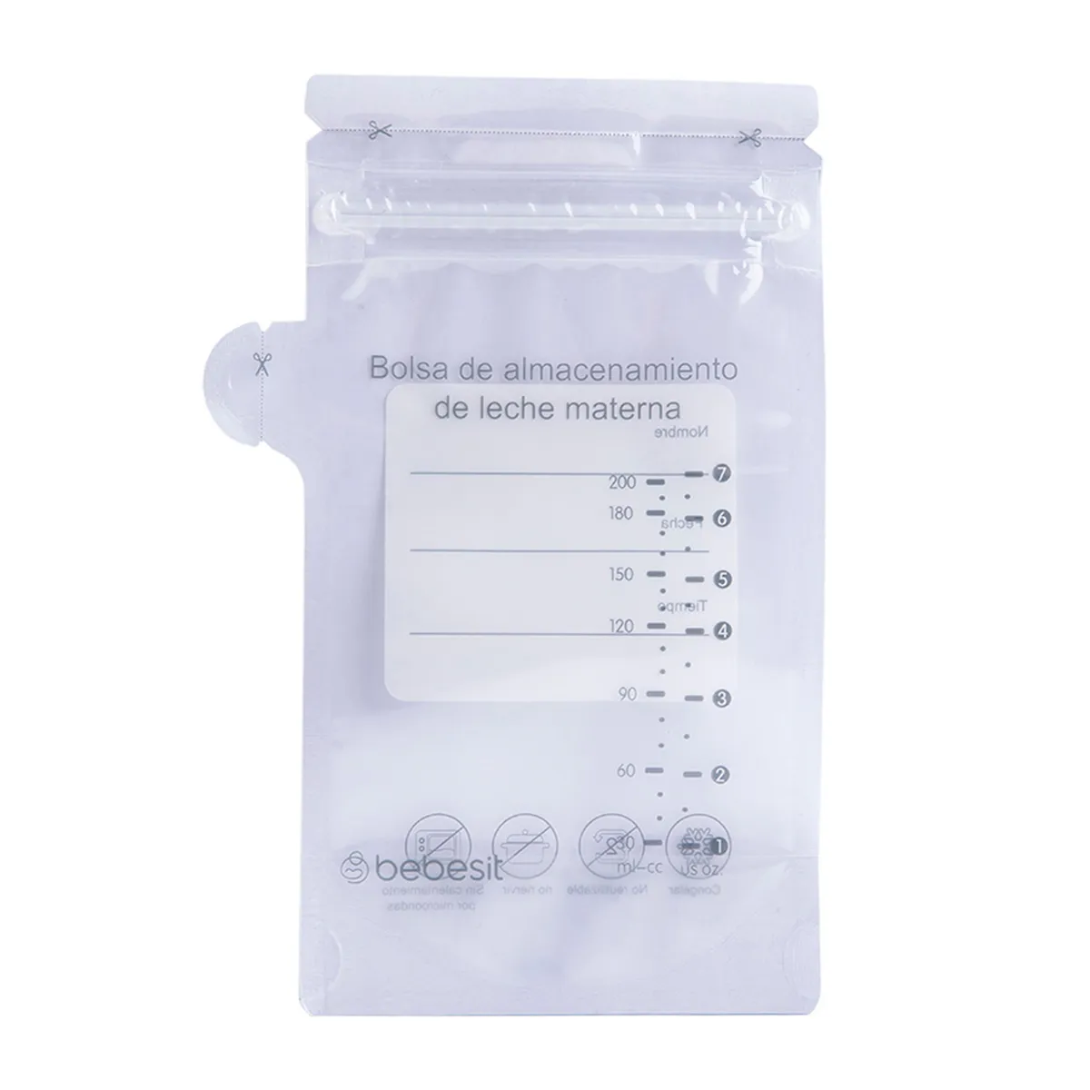 PACK BEBESIT BB001016180 30 BOLSAS ALMACENAMIENTO LECHE MATERNA 200ML - 10