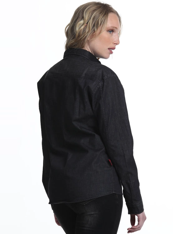 BLUSA MANGA LARGA ALGODÓN MUJER ELLUS NEGRO - 3