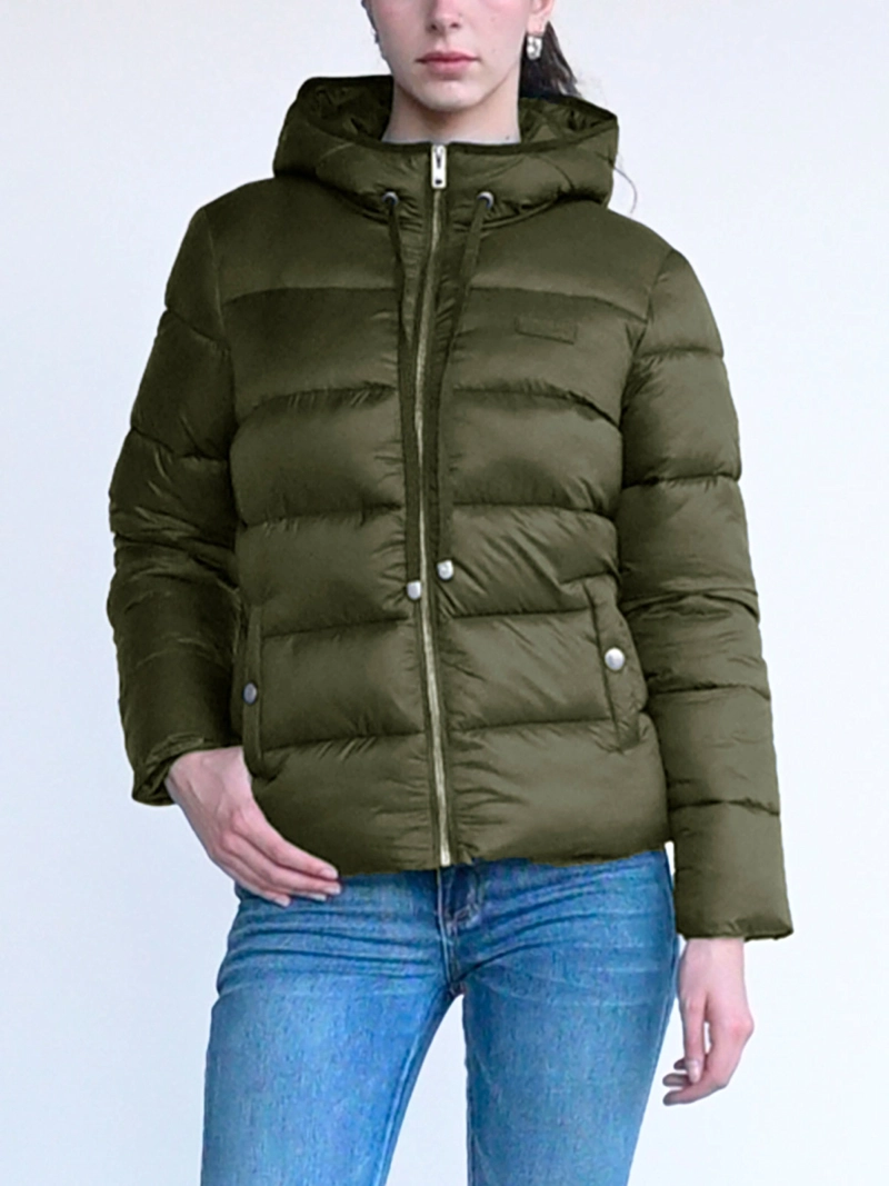 PARKA MUJER ELLUS OLIVA ACOLCHADA - 2