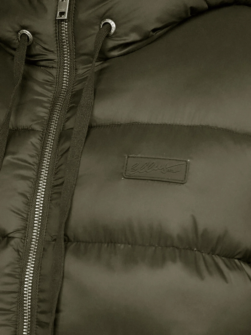 PARKA MUJER ELLUS OLIVA ACOLCHADA - 4