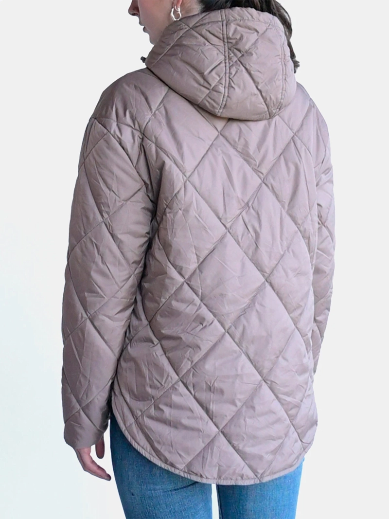 PARKA MUJER ELLUS TAUPE ACOLCHADA - 2