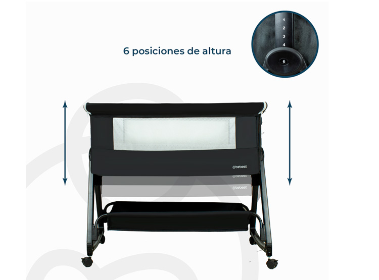 CUNA BEBESIT BB3000QB908N ACERO NEGRO CLOUD - 5