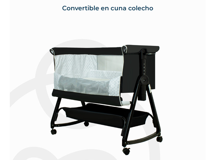 CUNA BEBESIT BB3000QB908N ACERO NEGRO CLOUD - 6