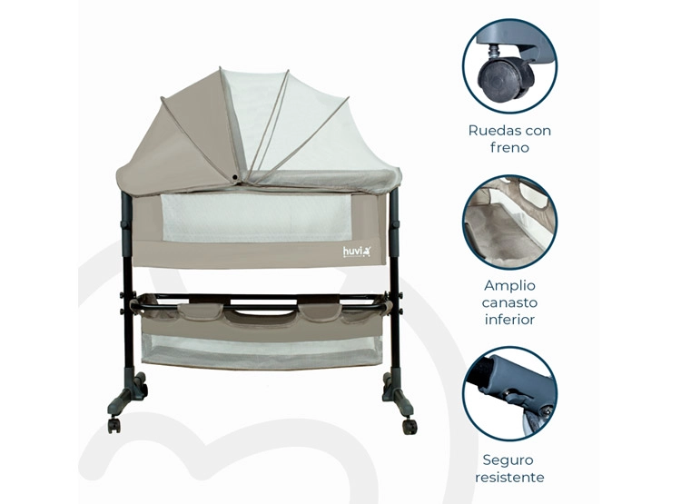 CUNA BEBESIT BB4000QB968BE ACERO BEIGE COZY - 4