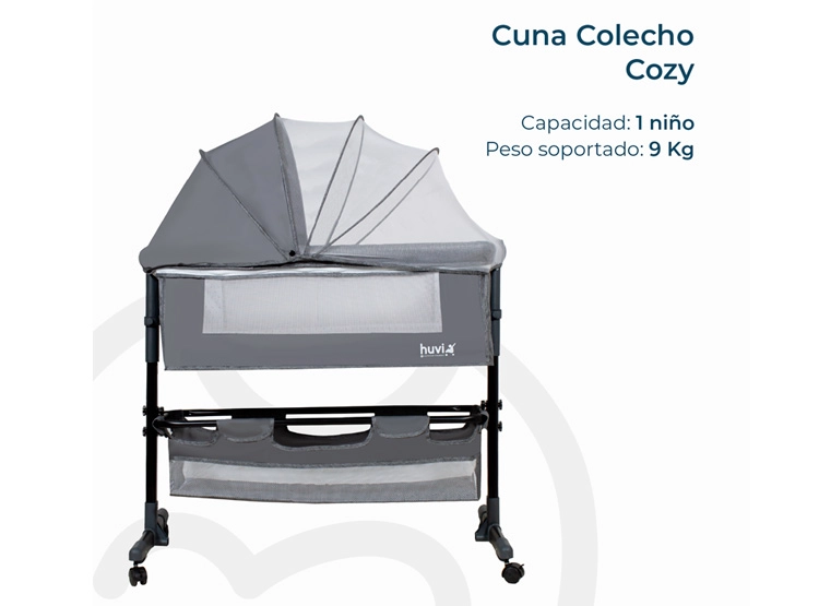 CUNA BEBESIT BB4000QB968G ACERO GRIS COZY - 3