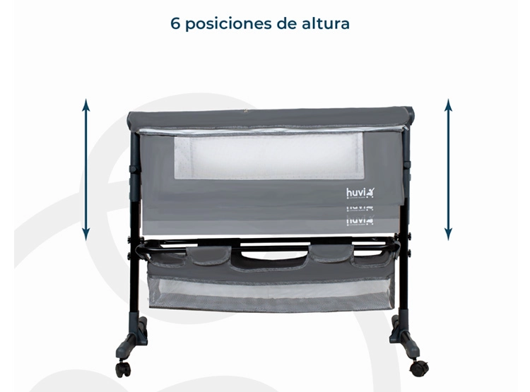 CUNA BEBESIT BB4000QB968G ACERO GRIS COZY - 6