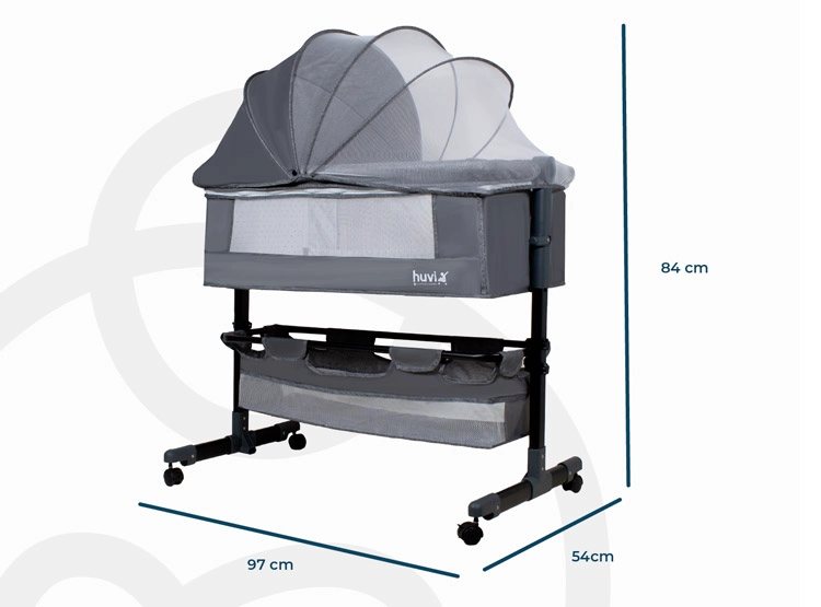 CUNA BEBESIT BB4000QB968G ACERO GRIS COZY - 8