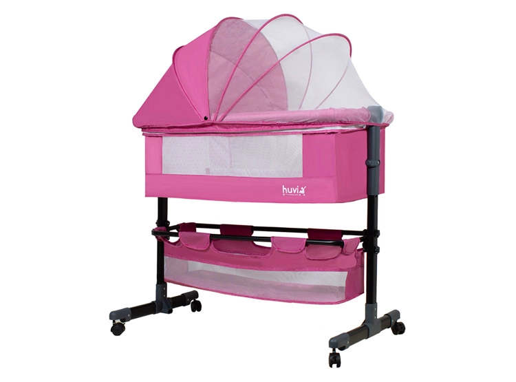 CUNA BEBESIT BB4000QB968RO ACERO ROSA COZY - 1