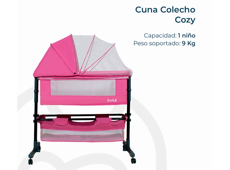 CUNA BEBESIT BB4000QB968RO ACERO ROSA COZY - 2