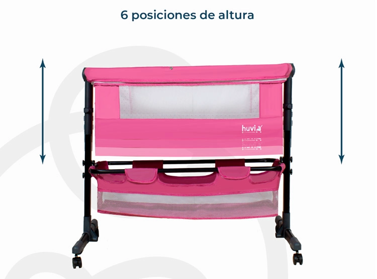 CUNA BEBESIT BB4000QB968RO ACERO ROSA COZY - 5