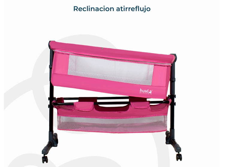 CUNA BEBESIT BB4000QB968RO ACERO ROSA COZY - 6