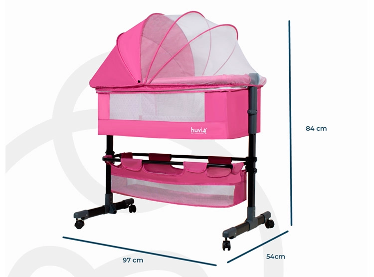 CUNA BEBESIT BB4000QB968RO ACERO ROSA COZY - 8