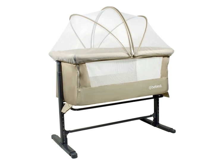 CUNA COLECHO CON MOSQUITERO MYSIDE LX BEIGE BEBESIT - 3