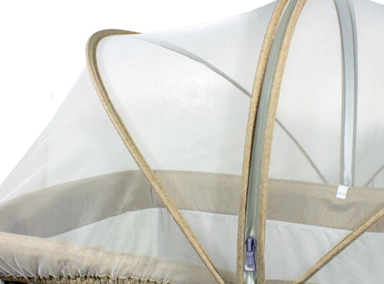 CUNA COLECHO BEBE EASY LX CON MOSQUITERO Y BOLSO BEIGE - 5
