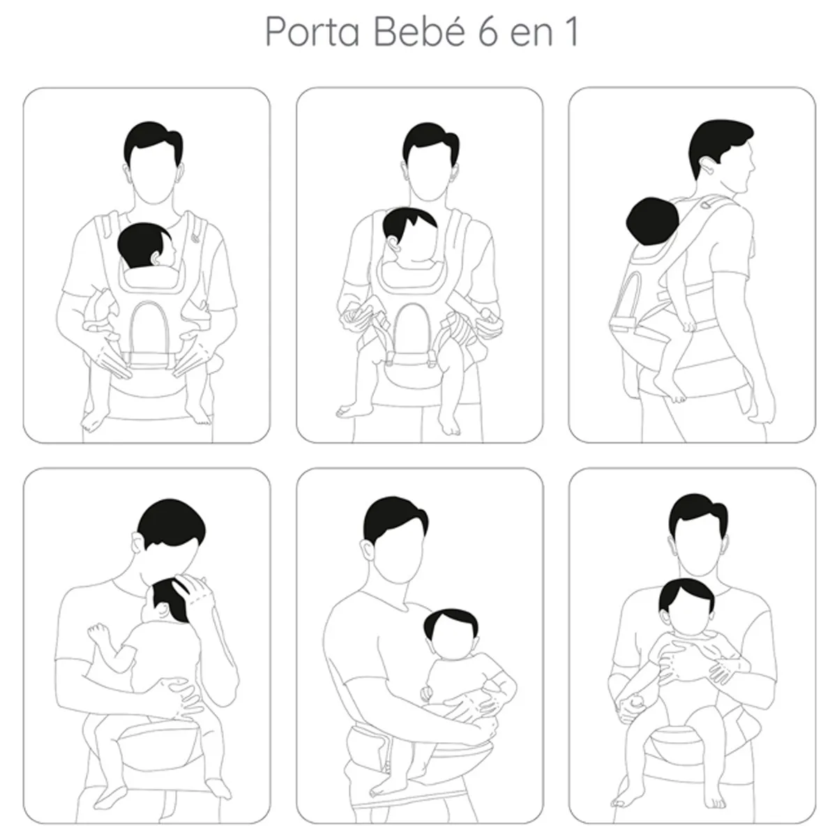 PORTA BEBE BEBESIT BB0300BCY019G GRIS CY019 - 6