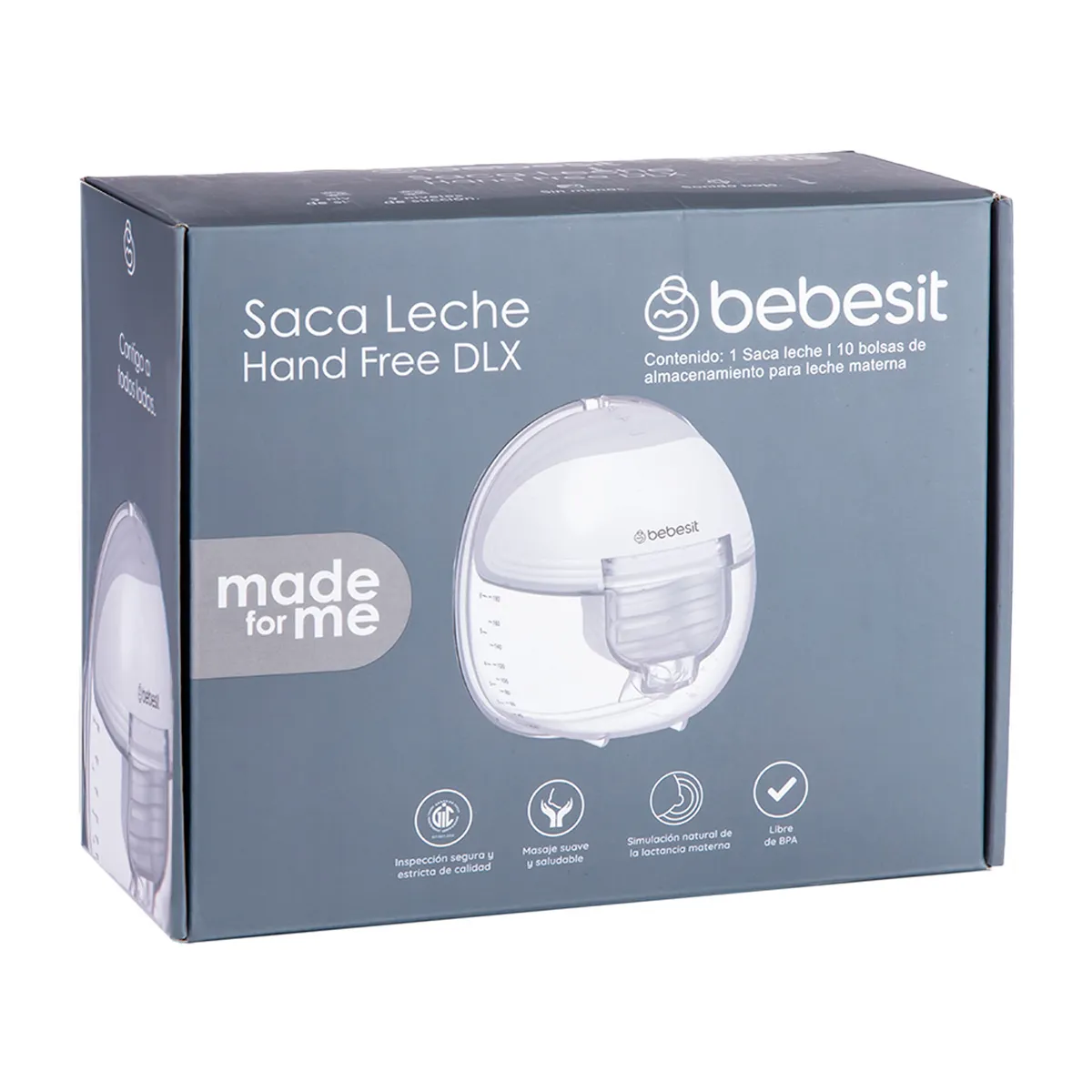 EXTRACTOR LECHE MATERNA ELÉCTRICO MANOS LIBRE + 10 BOLSAS - 6