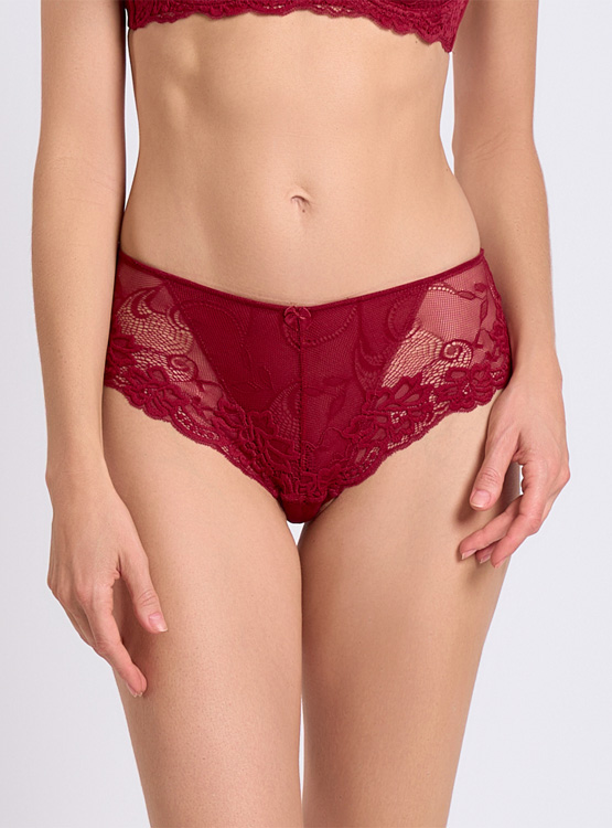 CALZÓN MUJER INTIME GUINDA PANTALETA ENCAJE 6011014 - 1