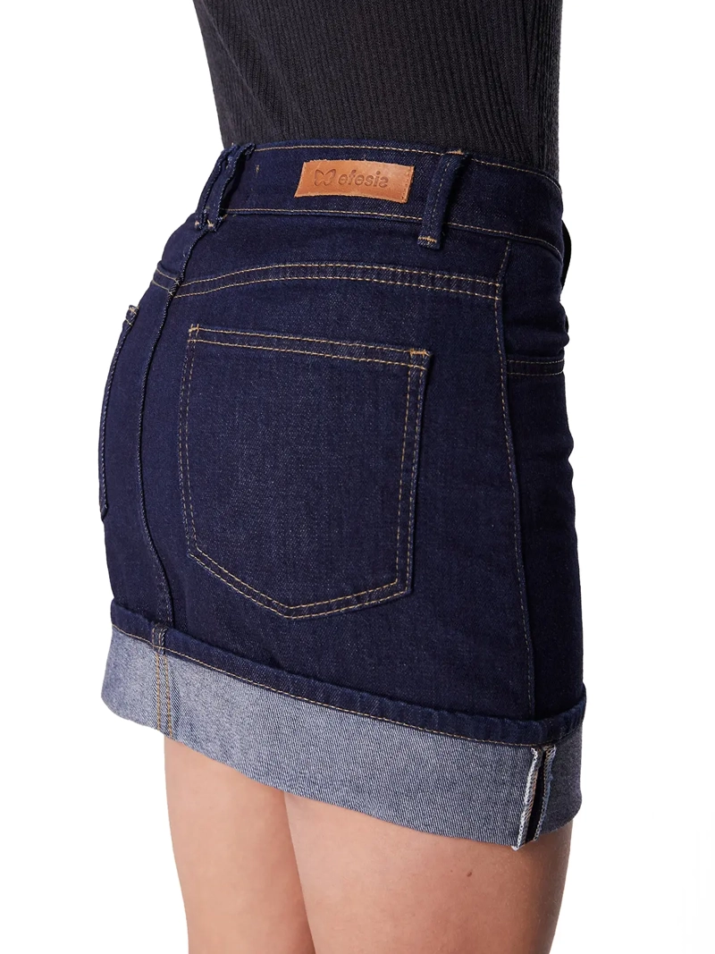 FALDA CORTA ALGODÓN MUJER EFESIS AZUL MARINO DARK - 5