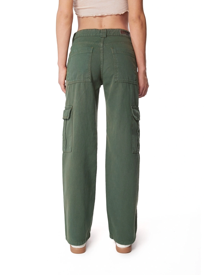 PANTALÓN ALGODÓN MUJER EFESIS OLIVA VERDI - 4