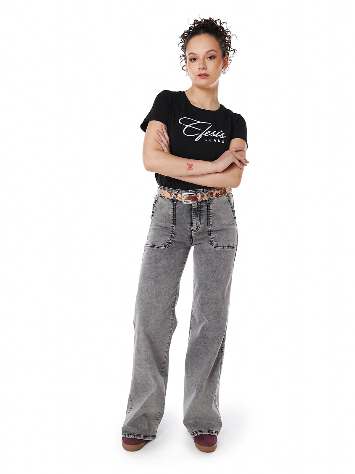 JEANS ALGODÓN MUJER EFESIS GRIS ZOE - 1