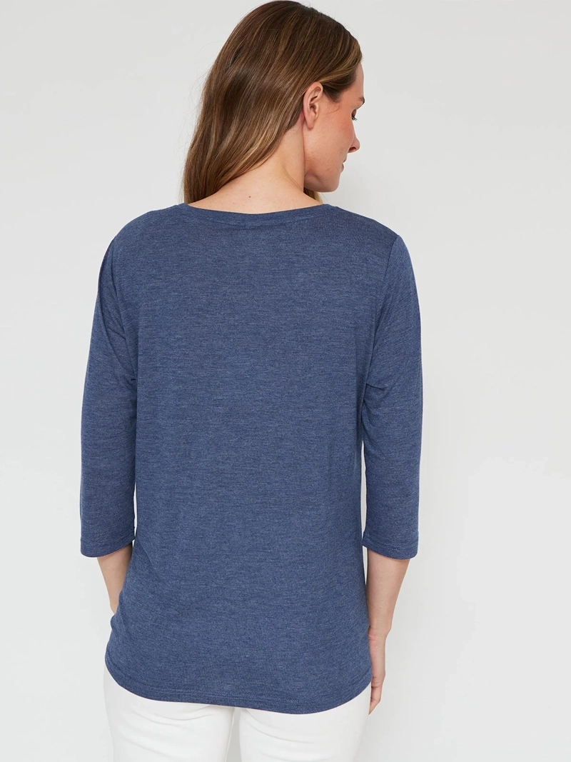 POLERA MANGA LARGA MUJER AZIZ ESTAMPADA - 2