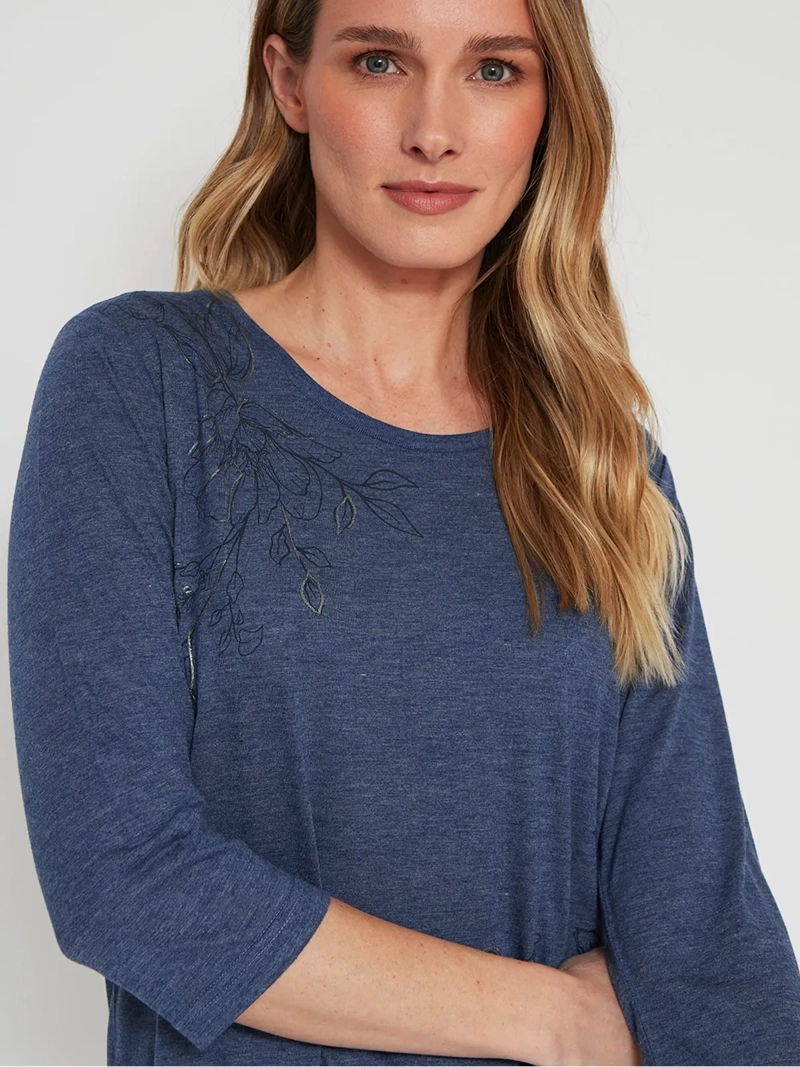 POLERA MANGA LARGA MUJER AZIZ ESTAMPADA - 3