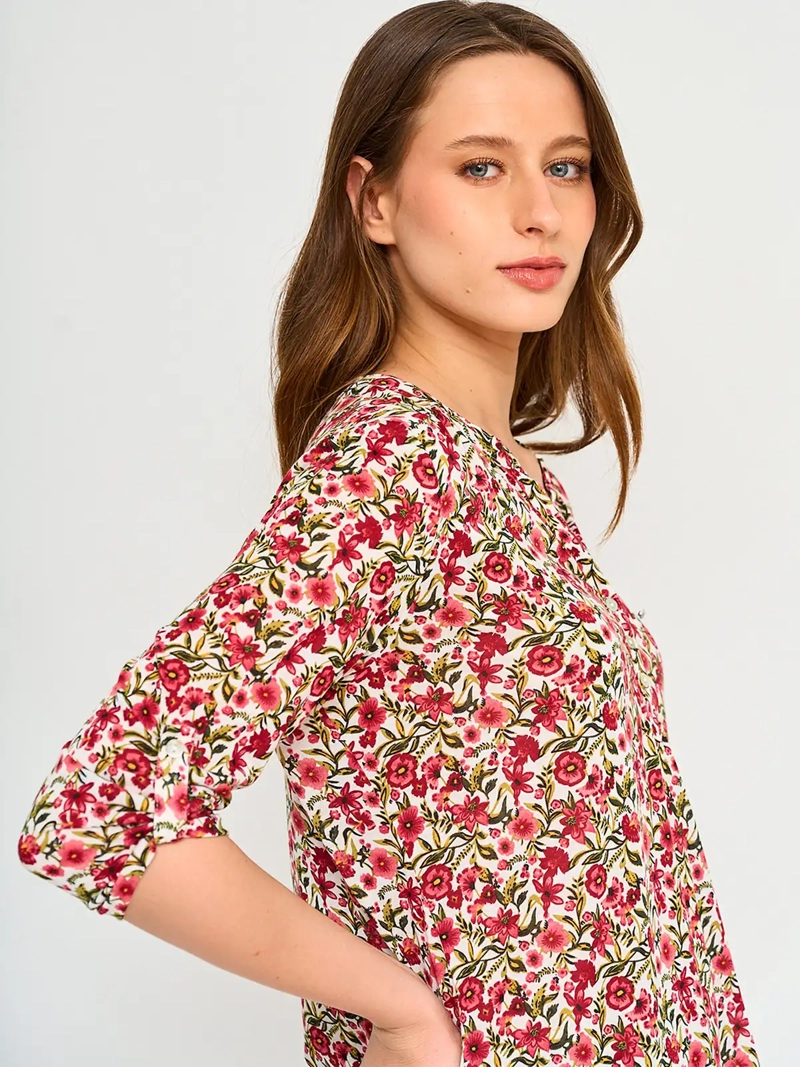 POLERA MANGA 3/4 MUJER AZIZ ESTAMPADA - 3