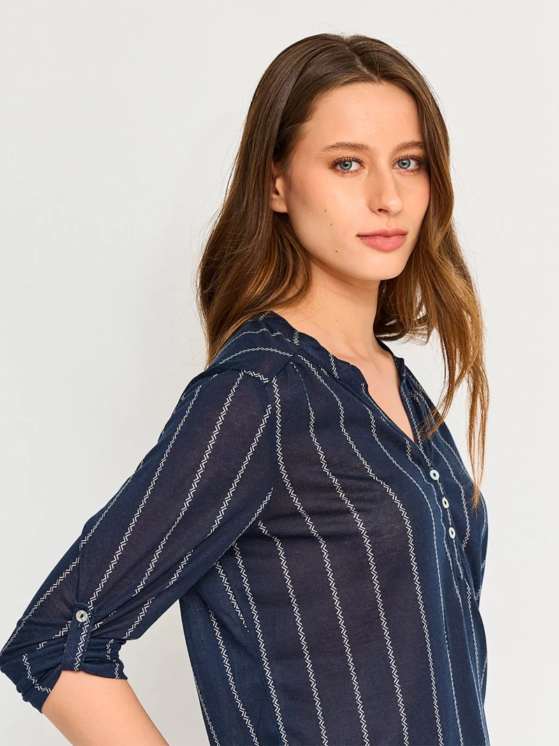 POLERA MANGA 3/4 MUJER AZIZ ESTAMPADA - 3