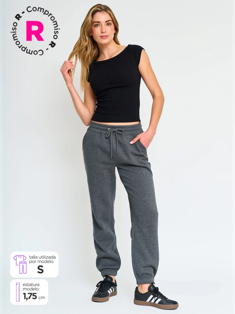 PANTALÓN DE BUZO ALGODÓN MUJER INDEX - 1