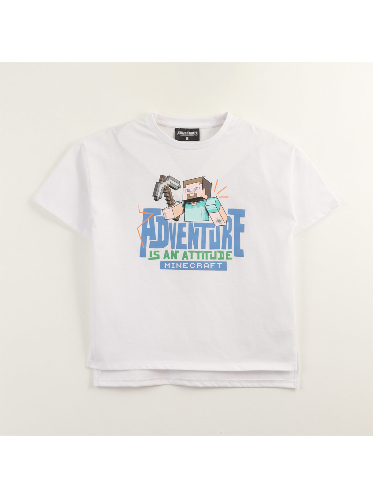 POLERA MANGA CORTA NIÑO MINECRAFT