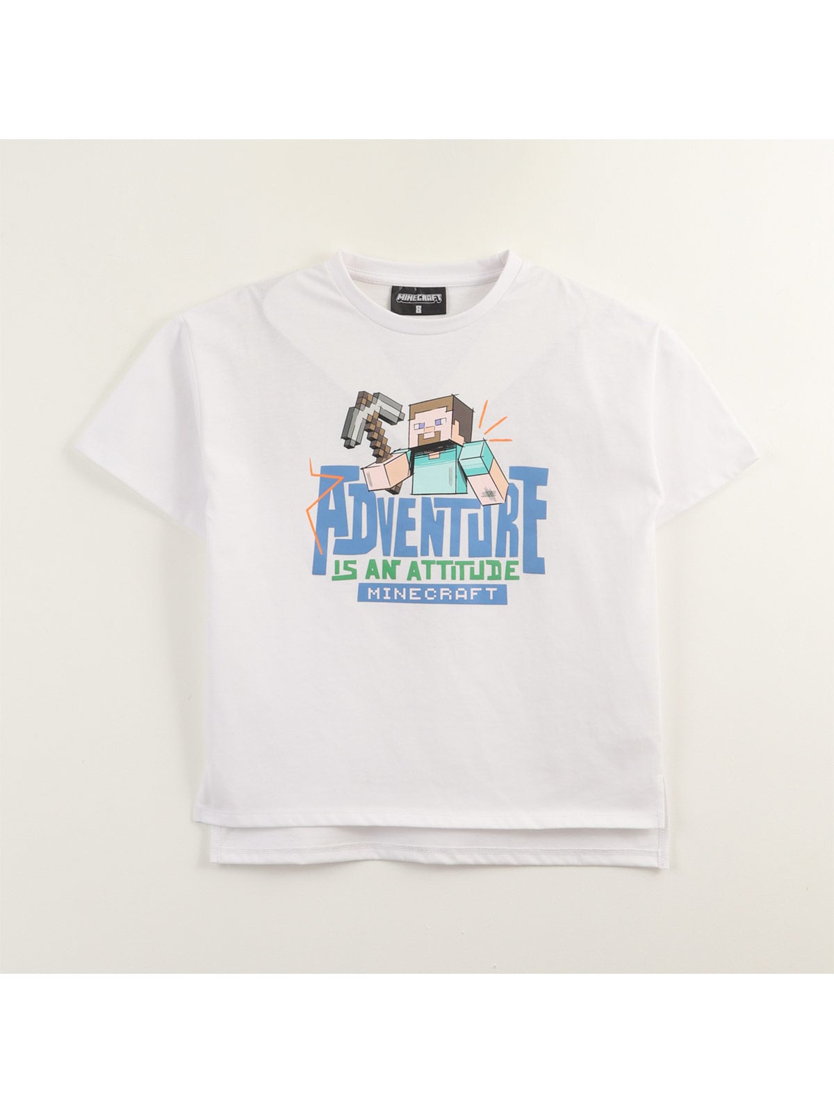 POLERA MANGA CORTA NIÑO MINECRAFT - 1