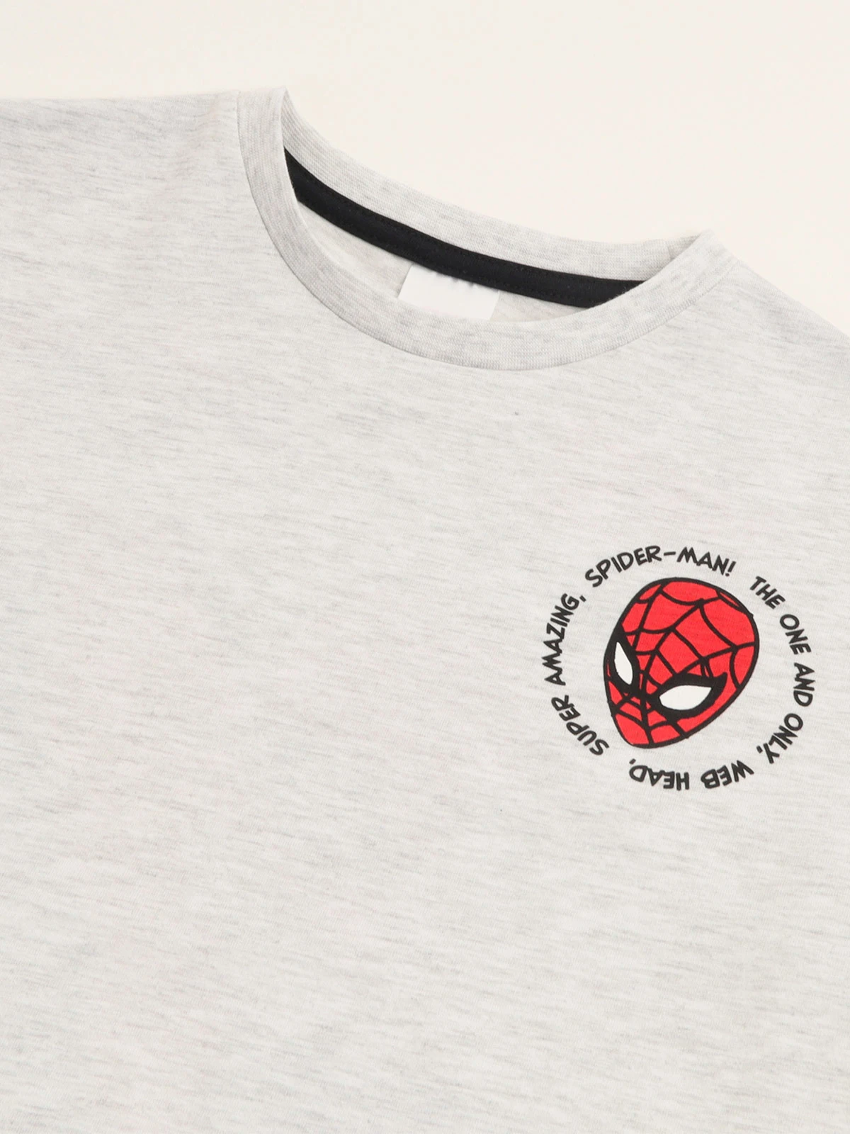 POLERA MANGA CORTA NIÑO SPIDERMAN GRIS - 3