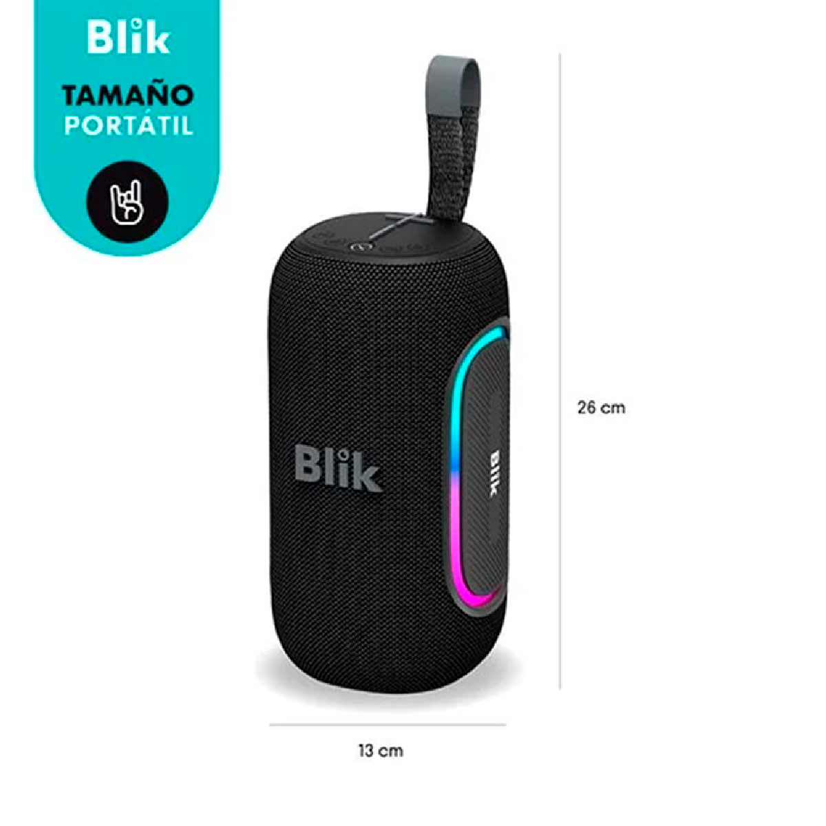 PARLANTE BLUETOOTH BLIK HYPEBASS NEGRO - 8
