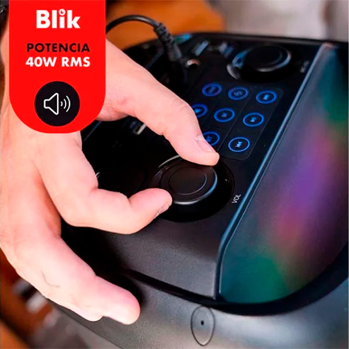 PARLANTE BLUETOOTH BLIK LIGHTMAX6 NEGRO - 6