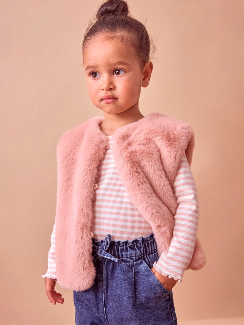 CHAQUETA NIÑA NEXT ROSADO CORTA - 4