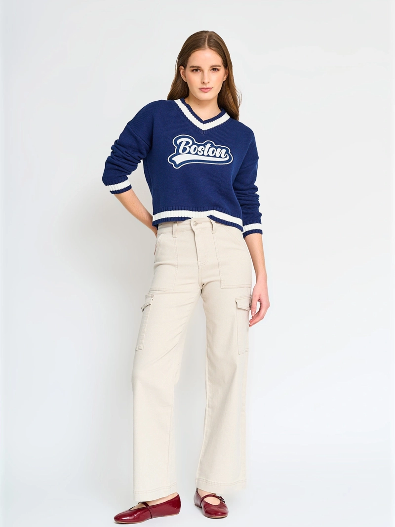 SWEATER MANGA LARGA ALGODÓN MUJER INDEX COLLEGE - 4
