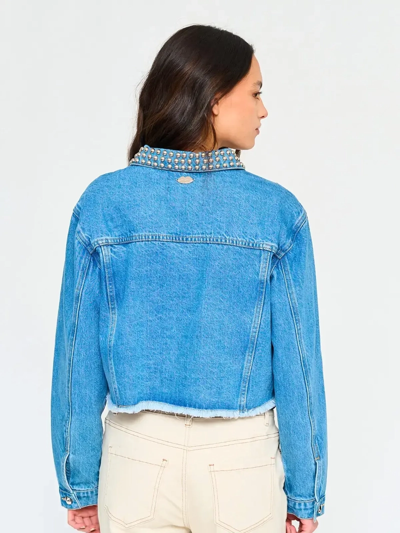 CHAQUETA ALGODÓN MUJER BARBADOS DENIM TACHAS - 2